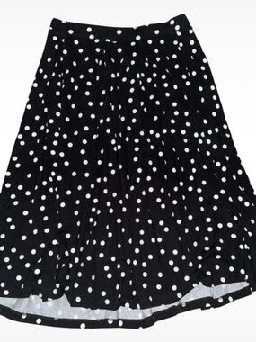 ASOS Black and White Polka Dot Skater Midi Skirt